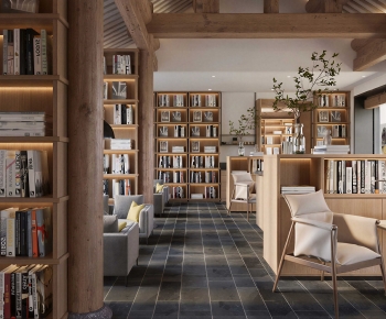 Modern Bookstore Book Bar-ID:742834096