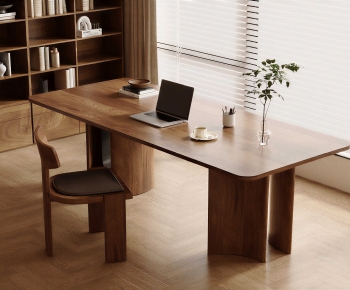 Modern Computer Desk And Chair-ID:403254999