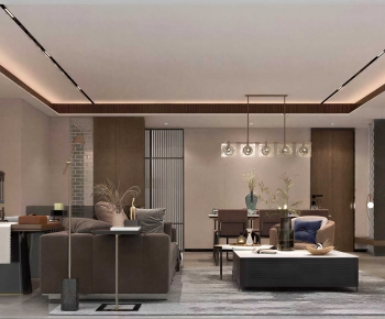 New Chinese Style A Living Room-ID:892219077