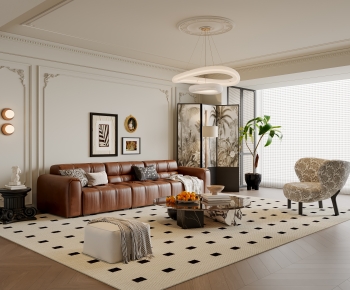 French Style A Living Room-ID:888679036