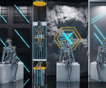 Modern Exhibition Hall-ID:419853935