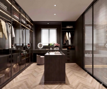 Modern Clothes Storage Area-ID:588534129