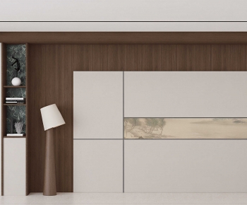 New Chinese Style TV Wall-ID:857636938