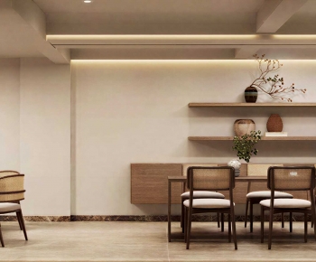 Wabi-sabi Style Dining Room-ID:511663917