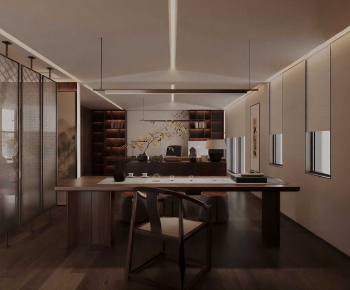 New Chinese Style Manager's Office-ID:123864892