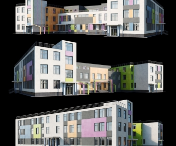 Modern School Building-ID:406808918