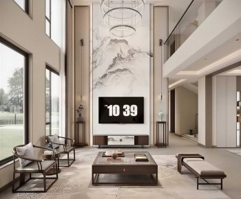 New Chinese Style A Living Room-ID:542381058