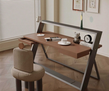 Modern Computer Desk And Chair-ID:384996897