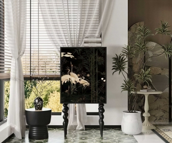 New Chinese Style Decorative Cabinet-ID:989268063