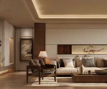 New Chinese Style A Living Room-ID:365144011