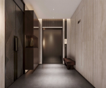 New Chinese Style Office Elevator Hall-ID:119015933
