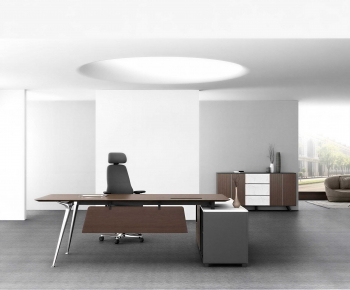 Modern Office Desk And Chair-ID:864137895