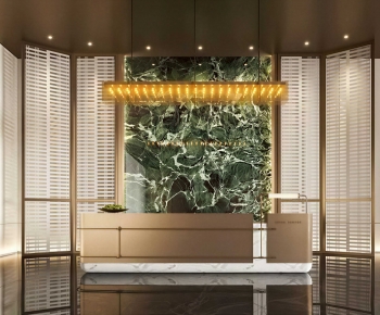 Modern Office Reception Desk-ID:669272908