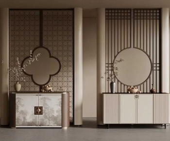 New Chinese Style Entrance Cabinet-ID:888144979