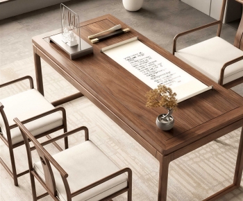 New Chinese Style Computer Desk And Chair-ID:733041059