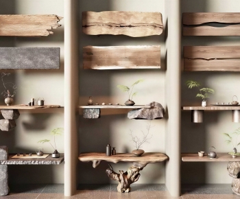 Wabi-sabi Style Decorative Cabinet-ID:529242998