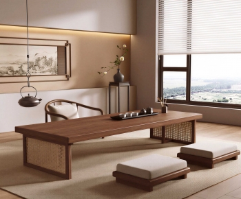 New Chinese Style Tea Tables And Chairs-ID:266759492