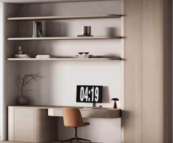 Modern Computer Desk And Chair-ID:567677976