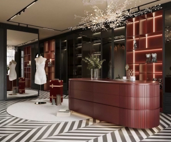 Modern Clothes Storage Area-ID:784605986