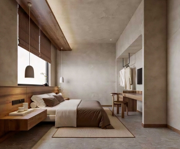 Wabi-sabi Style Bedroom-ID:182394035