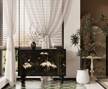 New Chinese Style Entrance Cabinet-ID:867849113