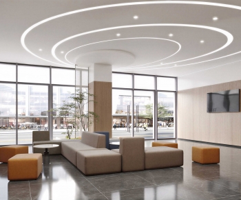 Modern Hospital Hall-ID:346633912