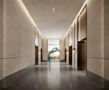 Modern Corridor/elevator Hall-ID:703752045