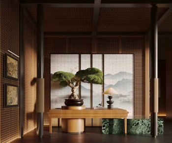 New Chinese Style Hallway-ID:646056893