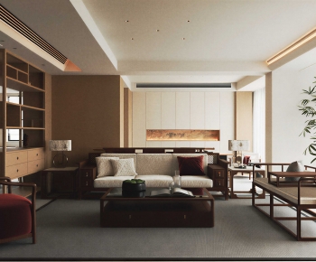 New Chinese Style A Living Room-ID:431010713