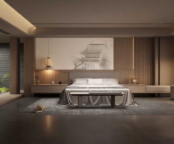 Wabi-sabi Style Bedroom-ID:427422052