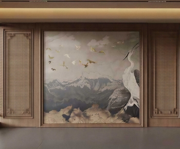 New Chinese Style TV Wall-ID:275015121