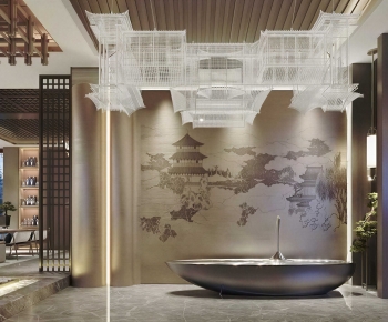 New Chinese Style Lobby Hall-ID:542926079