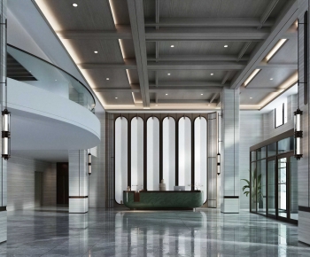 Modern Office Reception Desk-ID:691241035