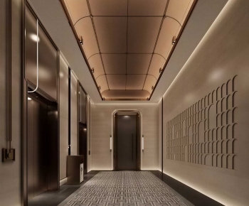 Modern Corridor Elevator Hall-ID:993027935