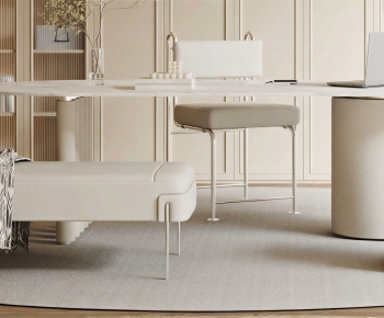 Modern Computer Desk And Chair-ID:317439084