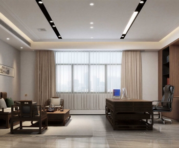 New Chinese Style Manager's Office-ID:701656104