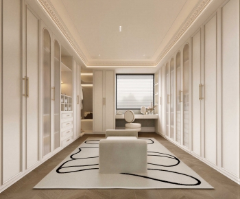 French Style Clothes Storage Area-ID:136589055