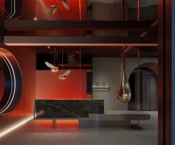 Modern Office Reception Desk-ID:395528084