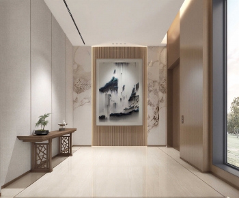 New Chinese Style Hallway-ID:957499988