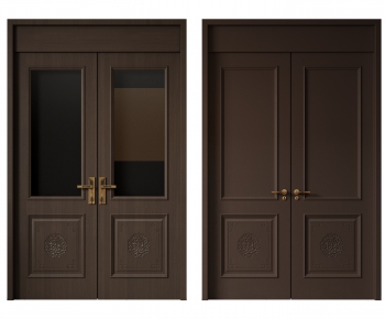 New Chinese Style Double Door-ID:925973891
