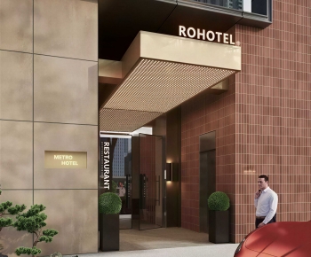 Modern Facade Element-ID:445698984