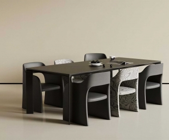 Modern Dining Table And Chairs-ID:590378051