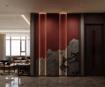 New Chinese Style A Living Room-ID:973527911