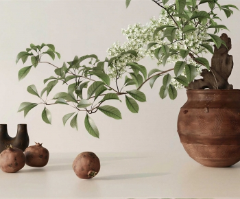 Wabi-sabi Style Clay Pot-ID:721359972