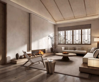 Wabi-sabi Style A Living Room-ID:137011055