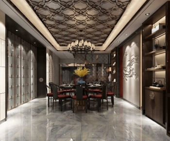 New Chinese Style Dining Room-ID:675479899