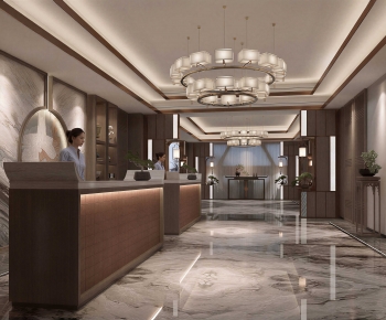 New Chinese Style Lobby Hall-ID:609061003