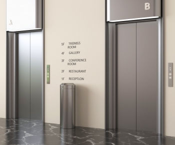 Modern Office Elevator Hall-ID:637104991