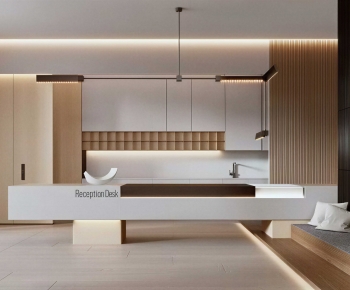 Modern Office Reception Desk-ID:736387976