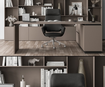 Modern Computer Desk And Chair-ID:831636912